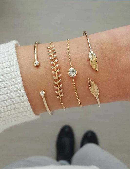 4 pièces Bracelet avec strass